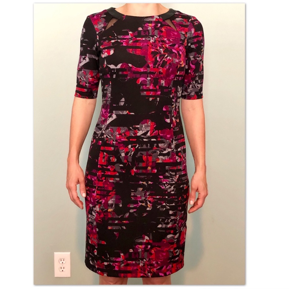 TAYLOR DRESS SHEATH FLORAL 3/4 SLEEVE DRESS SIZE 2